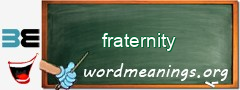 WordMeaning blackboard for fraternity